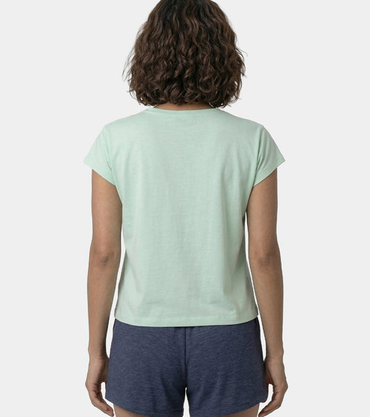 Enamor Pull on Sleeveless Crew Neck Regular Length Cotton T-Shirt For Women with Embroidery Details, Relaxed Fit - E3G7 (Lint)