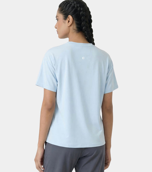 Enamor Active Graphic Tee – breathable, sweat-wicking all-day comfort - A321 (Winter Sky/Unfold Graphic)