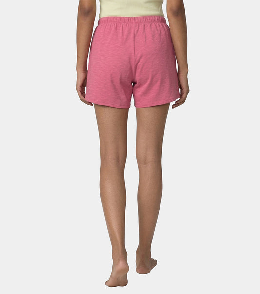 Enamor Drawstring Mid Thigh Length Mid Rise Basic Shorts - Relaxed Fit, Super Soft Cotton - E062 (Malaga)