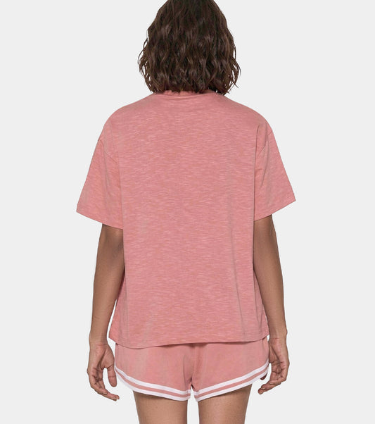 Enamor Oversized Drop Shoulder T-Shirt, 100% Cotton Slub, Oversized Fit - E312 (Desert Sand)