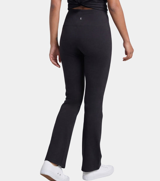 Enamor Yoga Flare Pants, High Rise, Flare Leg - A409 (Jet Black)