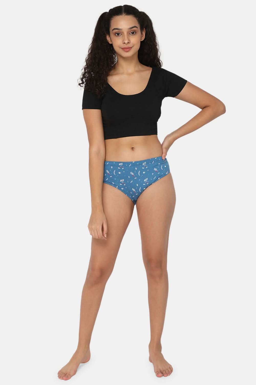Intimacy Assorted Classic Dark Printed Cotton Panty – Inner Elastic – Pack of 3