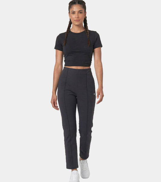 Enamor Straight Pant, Straight Fit - A408 (Jet Black)