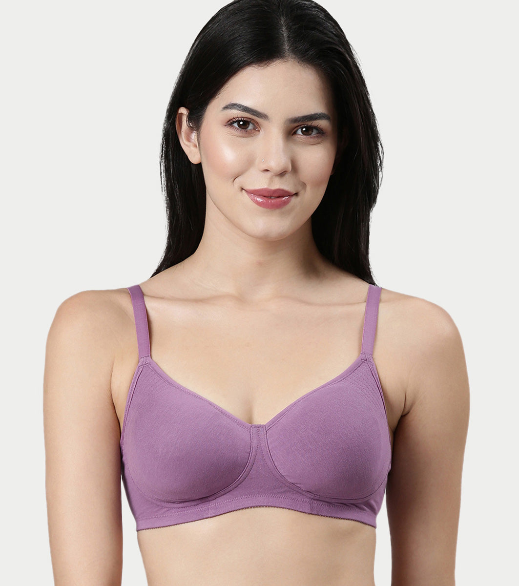 Enamor Fab-Cool Stretch Cotton Everyday Bra for Women- High Coverage, Non Padded and Wirefree