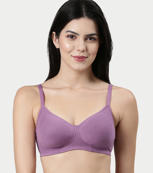 Enamor Fab-Cool Stretch Cotton Everyday Bra for Women- High Coverage, Non Padded and Wirefree