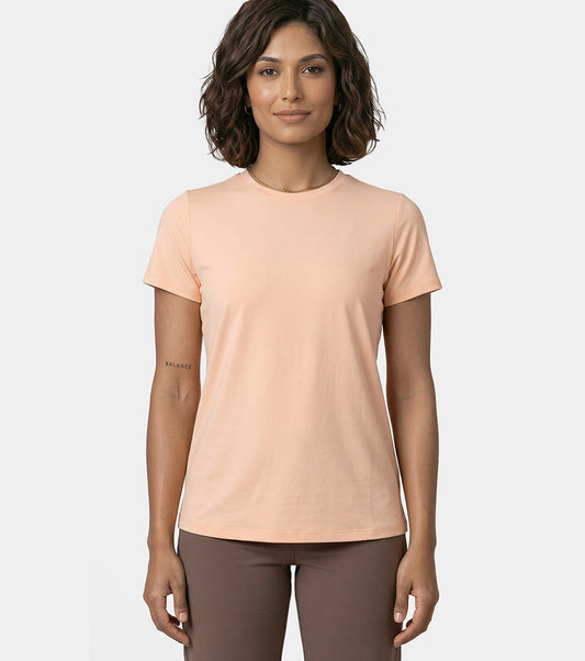 Enamor Relaxed Tee, Relaxed Fit, Round Neckline - A316 (Coral Sands)