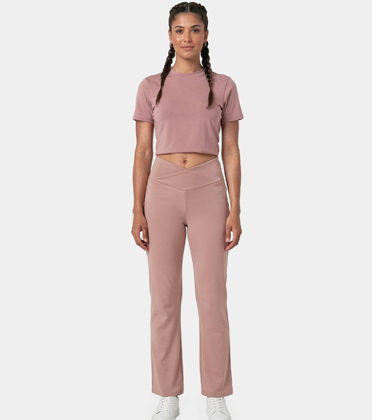 Enamor Yoga Flare Pants, High Rise, Flare Leg - A409 (Twilight Mauve)
