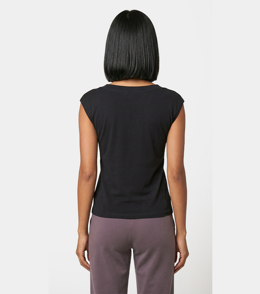 Enamor Boat Neck Body Hugging T‑Shirt, Slim Fit - E313 (Black)