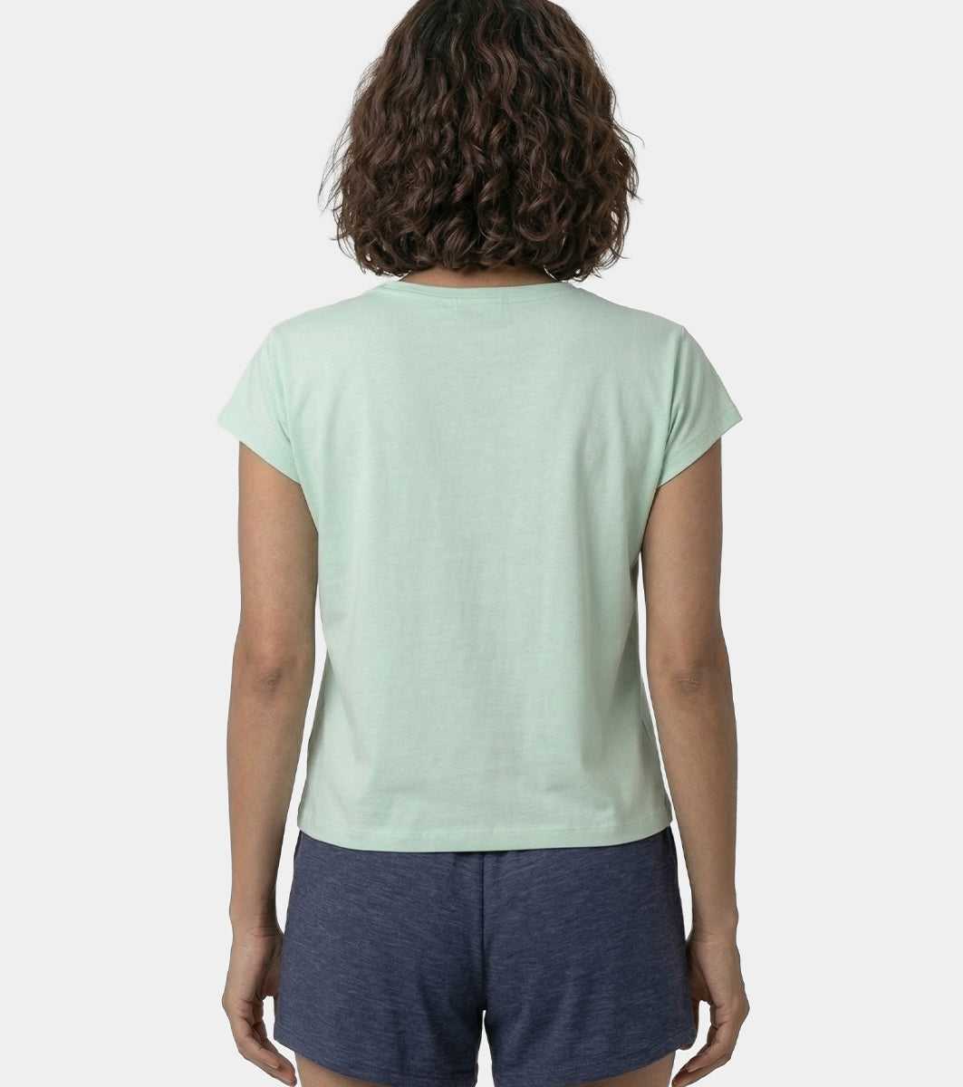 Enamor Pull on Sleeveless Crew Neck Regular Length Cotton T-Shirt For Women with Embroidery Details, Relaxed Fit - E3G7 (Lint)