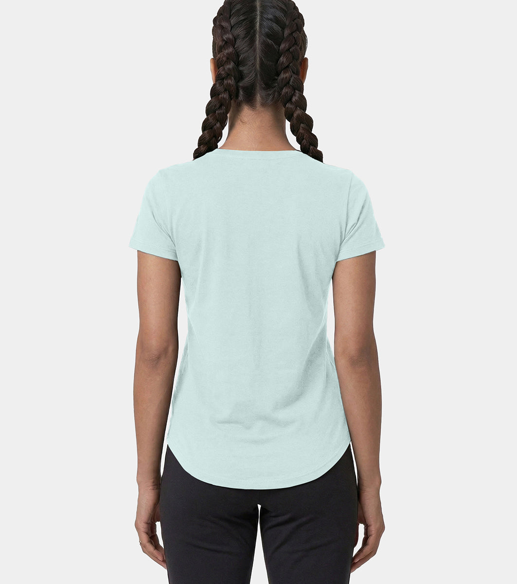 Enamor Relaxed Tee, Relaxed Fit, Round Neckline - A316 (Dusty Aqua)