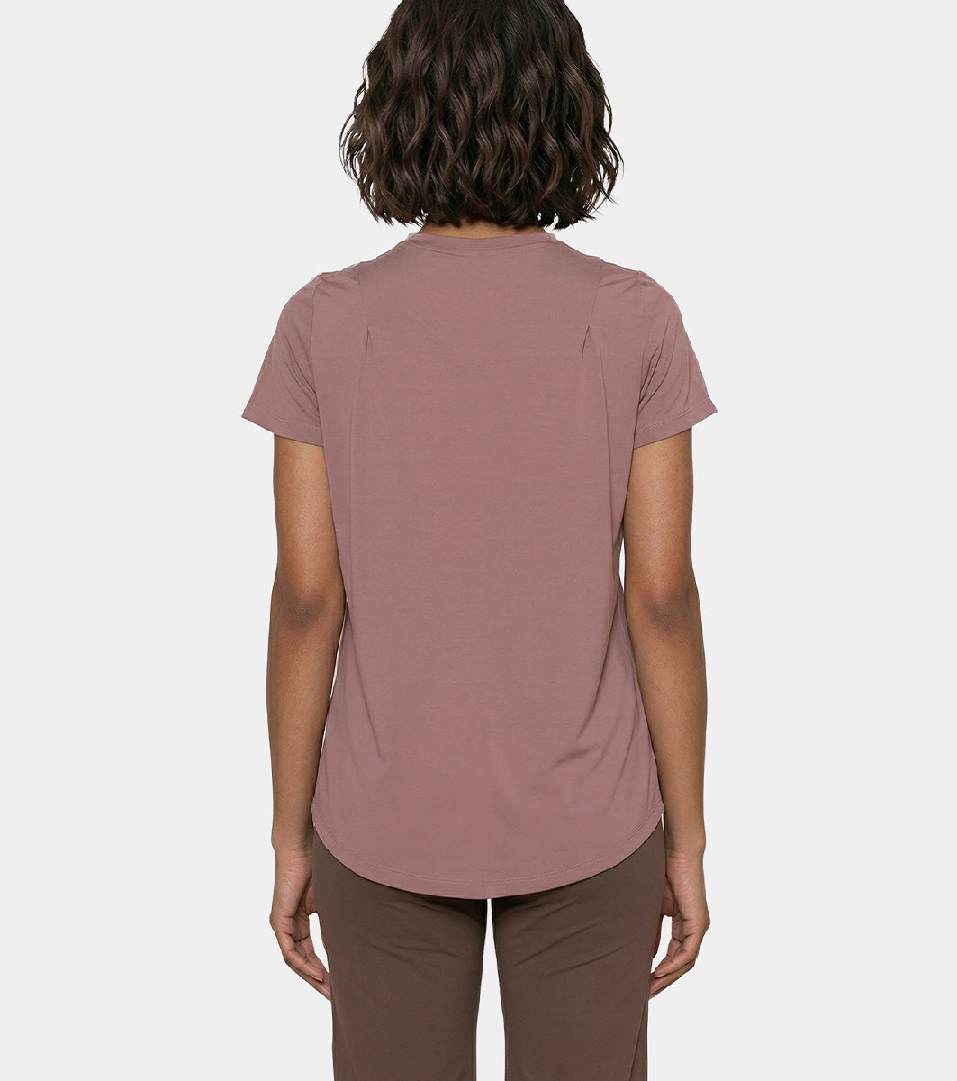 Enamor Relaxed Tee, Relaxed Fit, Round Neckline - A316 (Twilight Mauve)