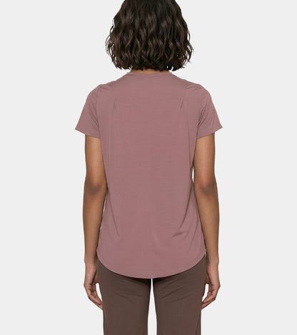 Enamor Relaxed Tee, Relaxed Fit, Round Neckline - A316 (Twilight Mauve)