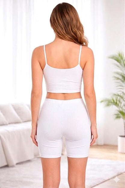 Mybody Breathable Cotton Mid-Waist Biker Shorts for Women | All-Day Comfort Gym & Yoga Wear