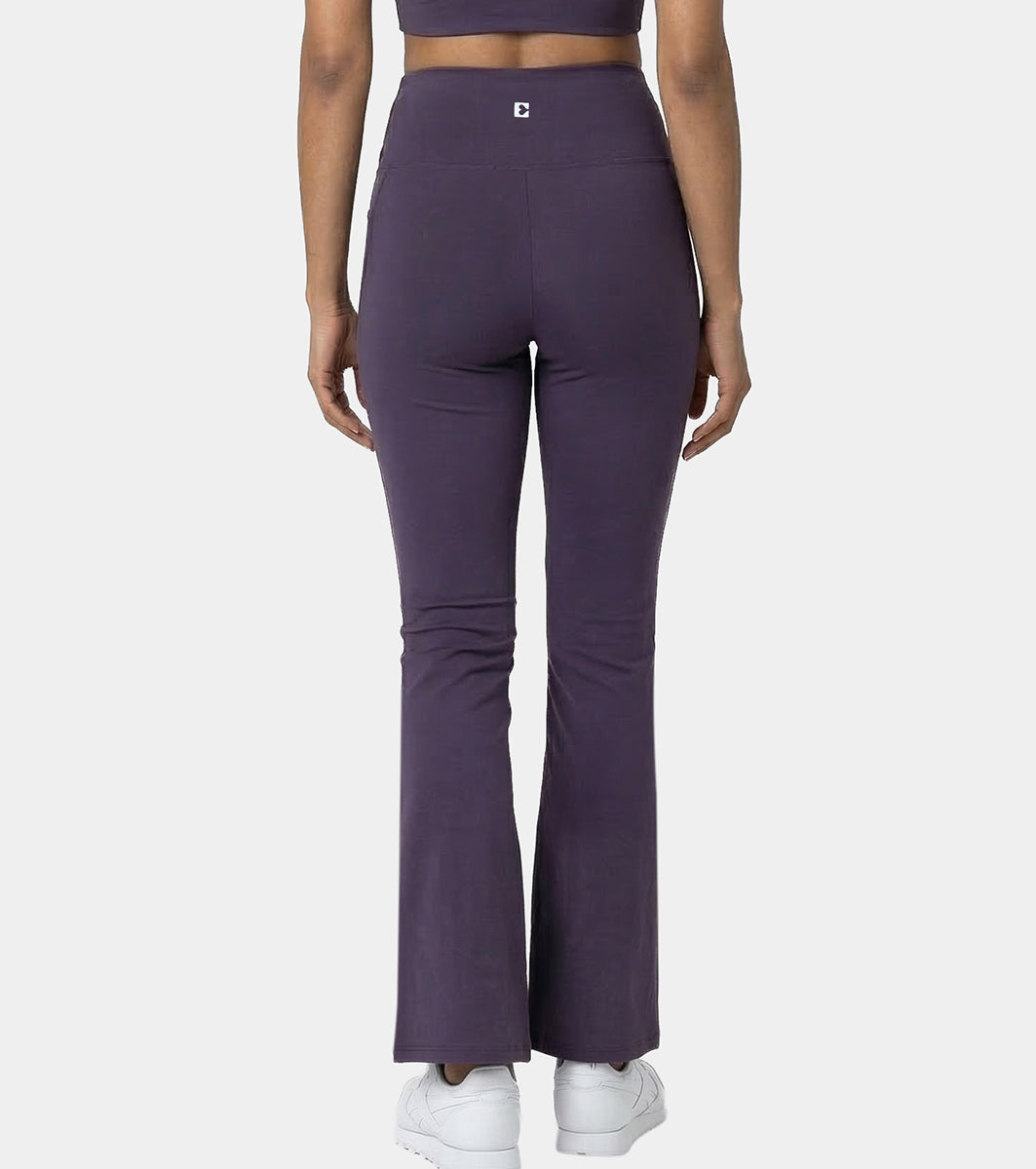 Enamor Yoga Flare Pants, High Rise, Flare Leg - A409 (Purple Velvet)
