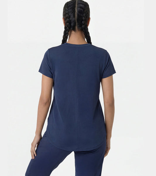 Enamor Relaxed Tee, Relaxed Fit, Round Neckline - A316 (Navy)