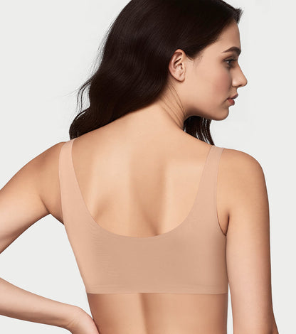 Enamor Innovations Invisi Encircle lift, Ultra smooth, Bonded, Slip-on, Women's T-Shirt Bra - Seamless, No-Pinch, No-Dig, Padded, Wirefree, High Coverage- IO01 (Skin)