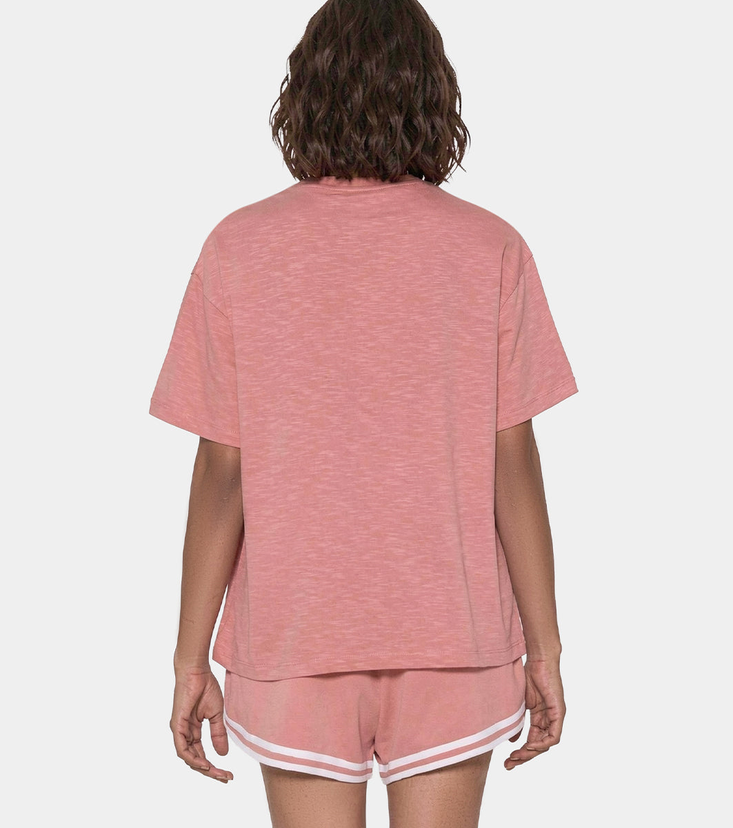 Enamor Oversized Drop Shoulder T-Shirt, 100% Cotton Slub, Oversized Fit - E312 (Desert Sand)