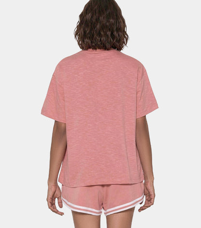 Enamor Oversized Drop Shoulder T-Shirt, 100% Cotton Slub, Oversized Fit - E312 (Desert Sand)