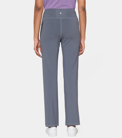 Enamor High Rise Full Length Pull on Boot Cut Active Pant For Women - Relaxed Fit, Quick Dry, Antimicrobial - A402 (Turbulence)