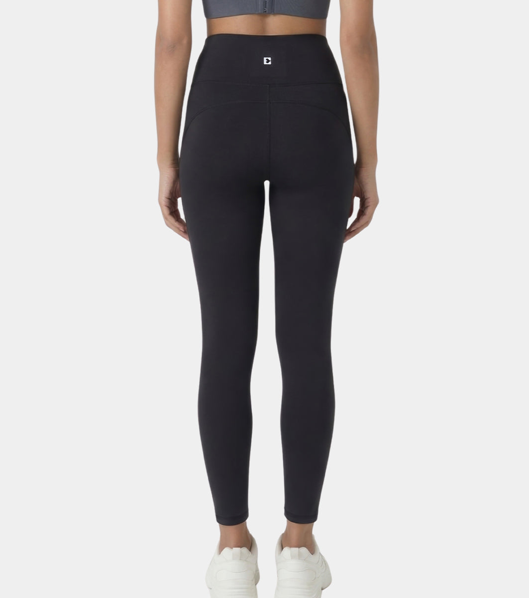 Enamor Cut N Sew Leggings, Slim Fit, High Waist - A611 (Navy)