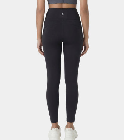 Enamor Cut N Sew Leggings, Slim Fit, High Waist - A611 (Navy)