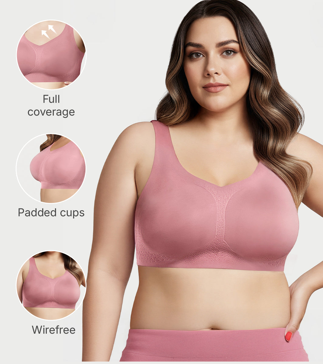 Enamor Innovations Invisi Minimizer, Ultra Smooth, Bonded, Mframe, Women's T-Shirt Bra - Seamless, No-Pinch, No-dig, Padded, Wirefree, Full Coverage- IO03(Available in Plus Sizes) (Chestnut)