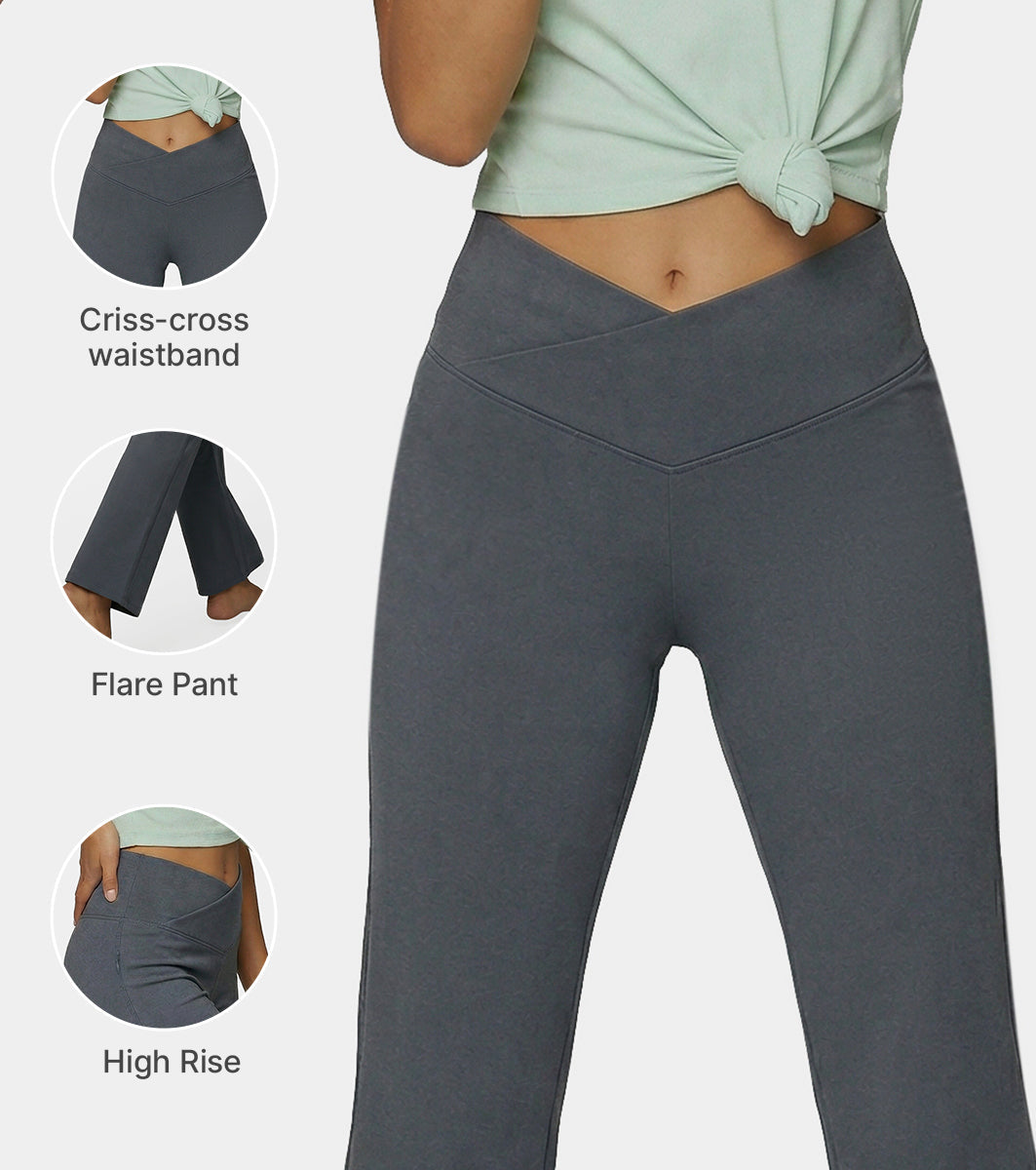 Enamor Yoga Flare Pants, High Rise, Flare Leg - A409 (Turbulence)