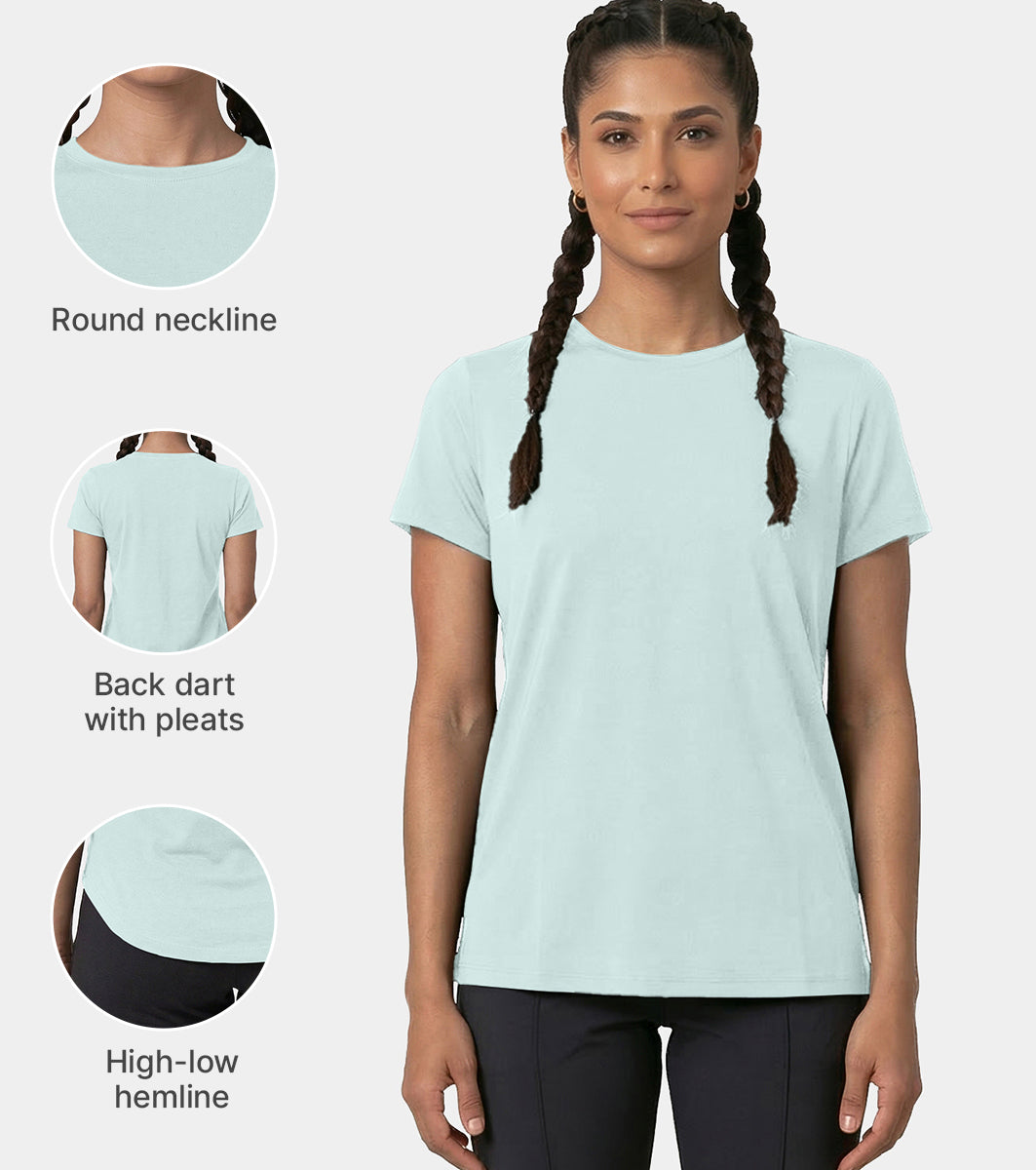 Enamor Relaxed Tee, Relaxed Fit, Round Neckline - A316 (Dusty Aqua)