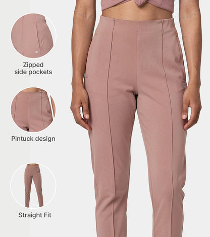 Enamor Straight Pant, Straight Fit - A408 (Twilight Mauve)