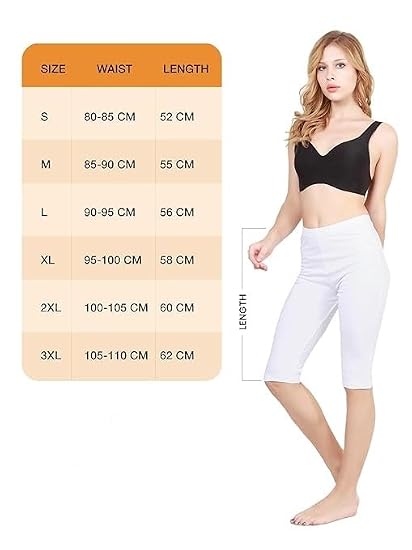 Women’s Cotton Knee Length Cycling Shorts | Stretchable Breathable Biker Gym Yoga Workout Shorts | Mid Waist Athletic Fit