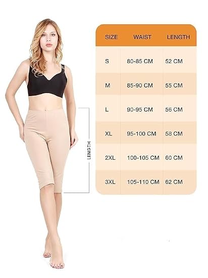 Women’s Cotton Knee Length Cycling Shorts | Stretchable Breathable Biker Gym Yoga Workout Shorts | Mid Waist Athletic Fit