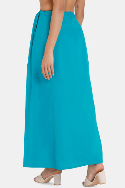 Premium 100% Cotton Saree Inskirt in Popular Colors | Naidu 6-Part Saree Hall Petticoat HC36 | Teals