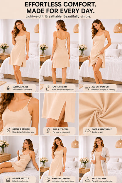 Sweety Women’s Long Length Thin Strap Camisole | Soft Breathable Sleeveless Innerwear | Long Cami Top for Daily Wear & Layering