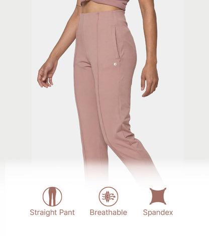 Enamor Straight Pant, Straight Fit - A408 (Twilight Mauve)