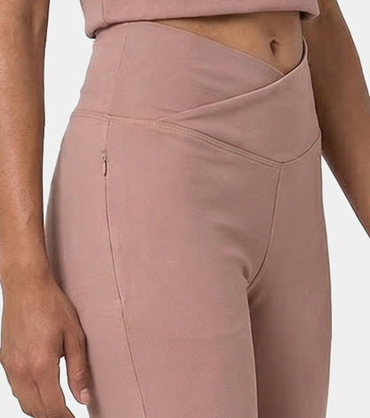 Enamor Yoga Flare Pants, High Rise, Flare Leg - A409 (Twilight Mauve)