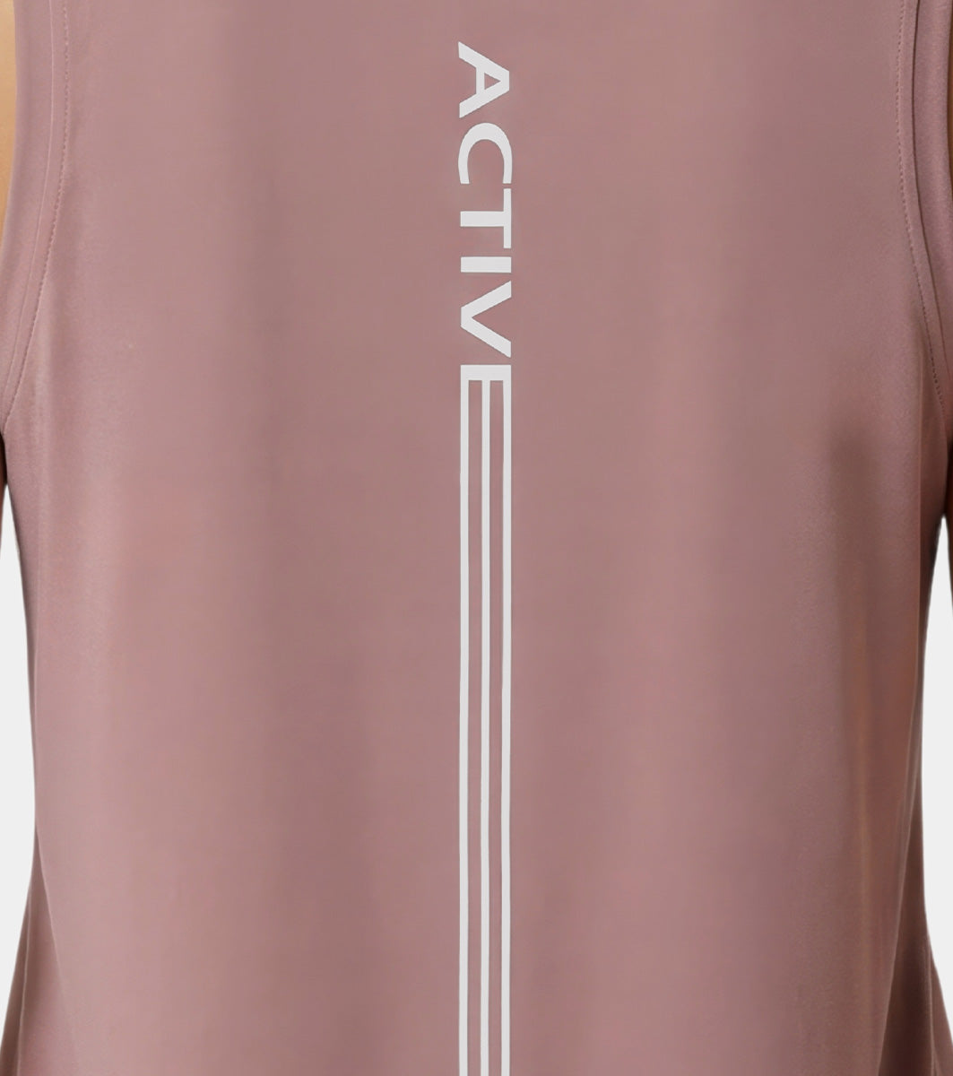 Enamor Active Tank, Slim Fit, Sleeveless Round Neck - A318 (Twilight Mauve)