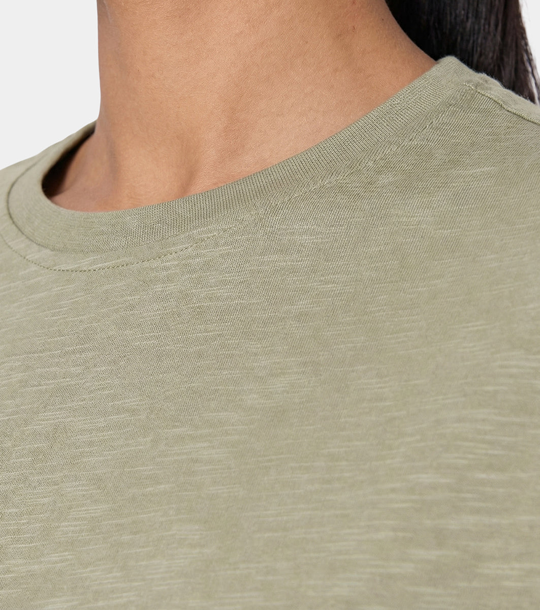 Enamor Oversized Drop Shoulder T-Shirt, 100% Cotton Slub, Oversized Fit - E312 (Deep Lichen Green)