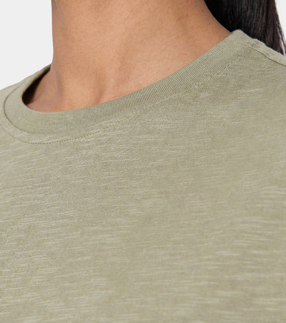 Enamor Oversized Drop Shoulder T-Shirt, 100% Cotton Slub, Oversized Fit - E312 (Deep Lichen Green)