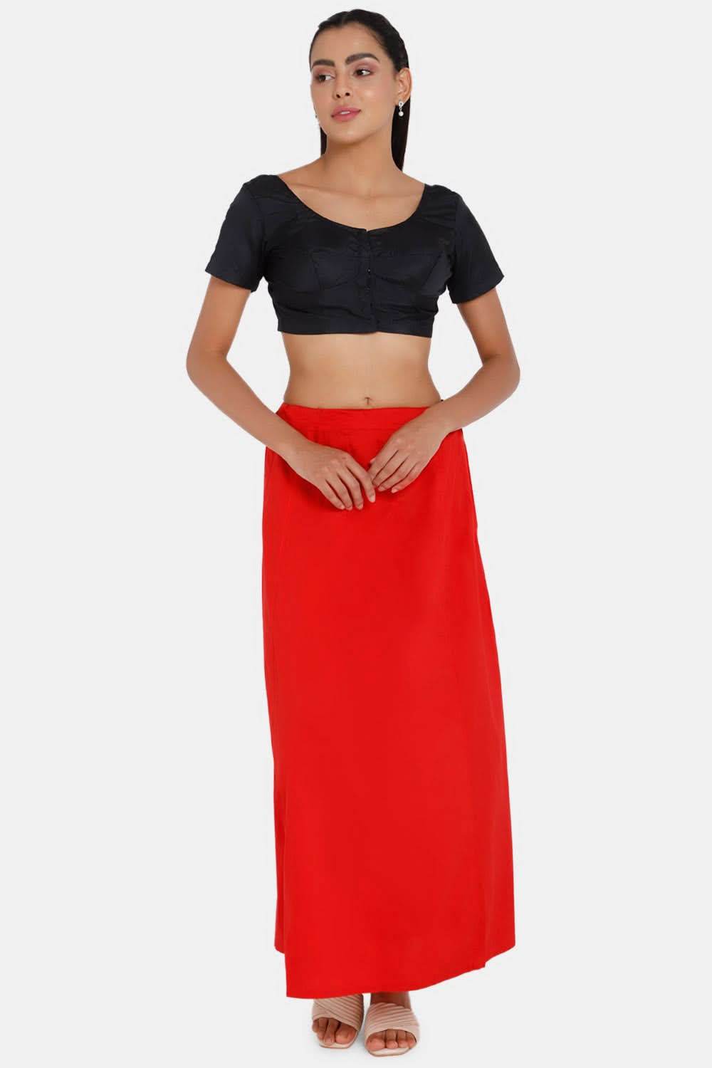 Premium 100% Cotton Saree Inskirt in Popular Colors | Naidu 7-Part Saree Hall Petticoat HC40