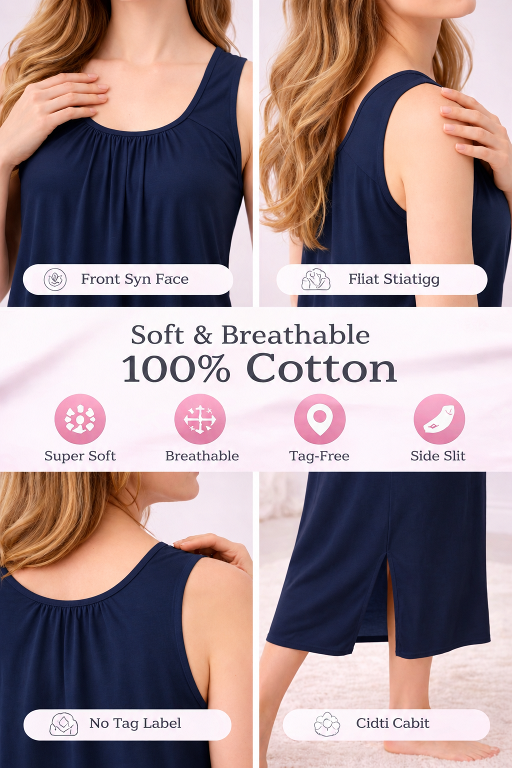 MYBODY Skin-Friendly & Breathable Long Slips