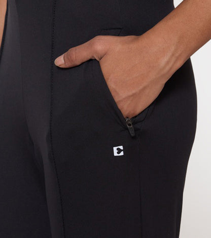 Enamor Straight Pant, Straight Fit - A408 (Jet Black)