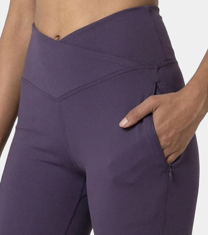Enamor Yoga Flare Pants, High Rise, Flare Leg - A409 (Purple Velvet)