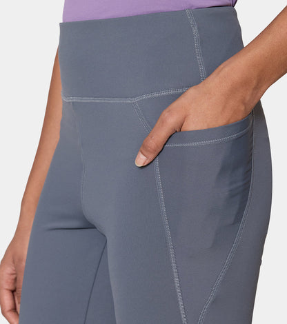 Enamor High Rise Full Length Pull on Boot Cut Active Pant For Women - Relaxed Fit, Quick Dry, Antimicrobial - A402 (Turbulence)