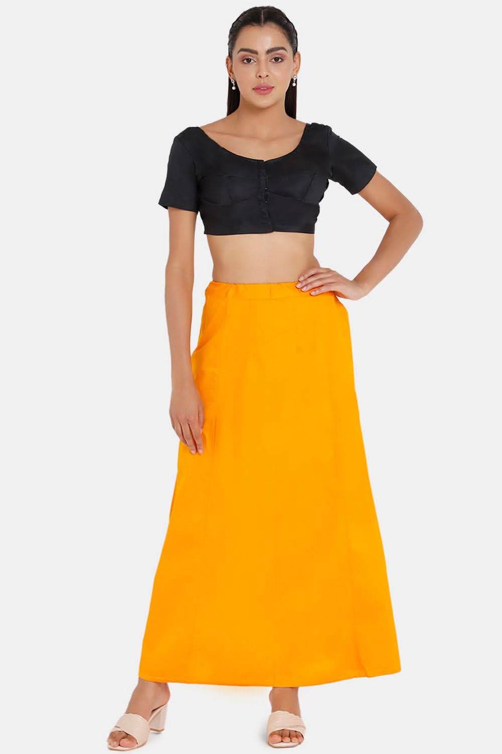 Premium 100% Cotton Saree Inskirt in Popular Colors | Naidu 6-Part Saree Hall Petticoat HC36