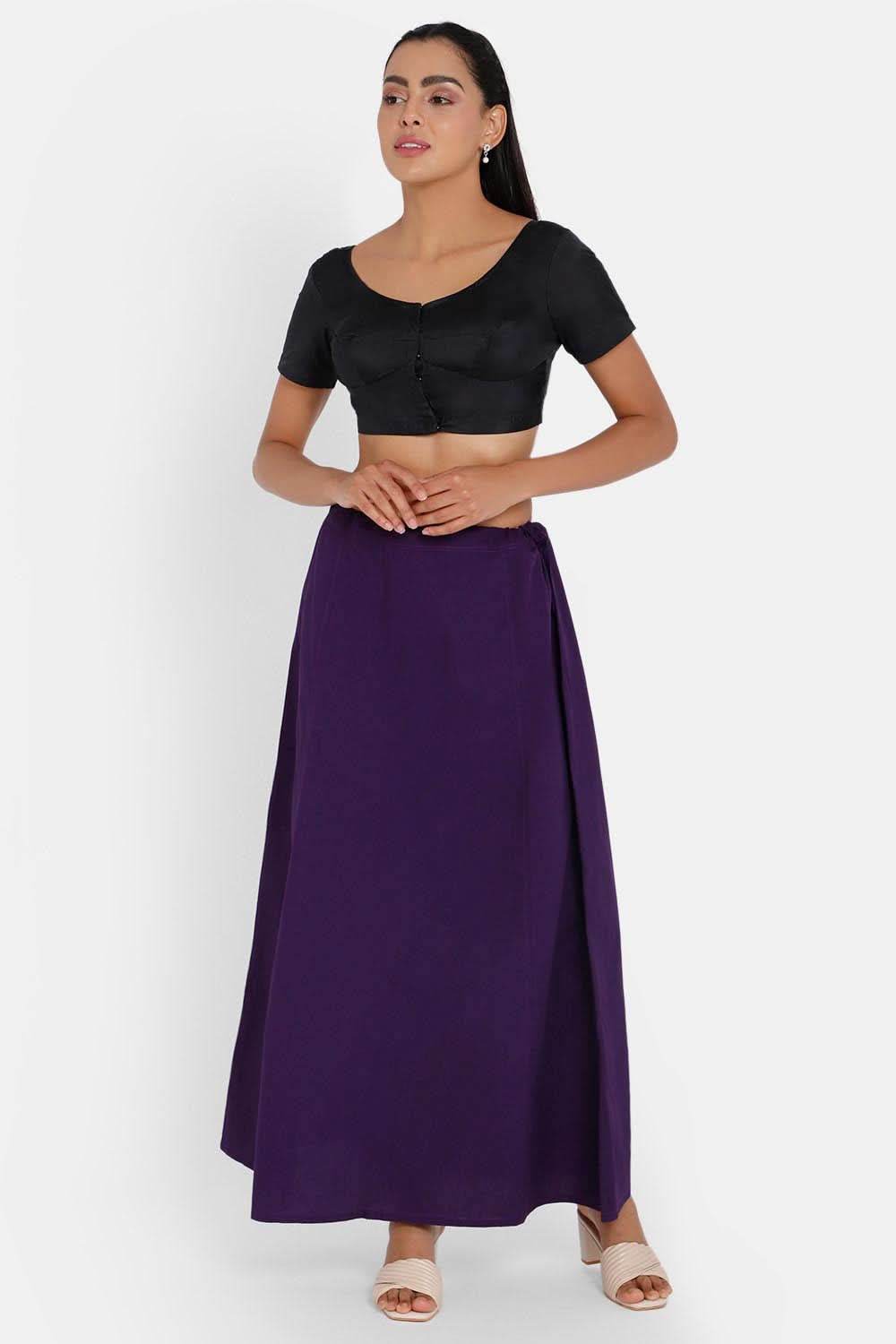 Premium 100% Cotton Saree Inskirt in Popular Colors | Naidu 6-Part Saree Hall Petticoat HC36