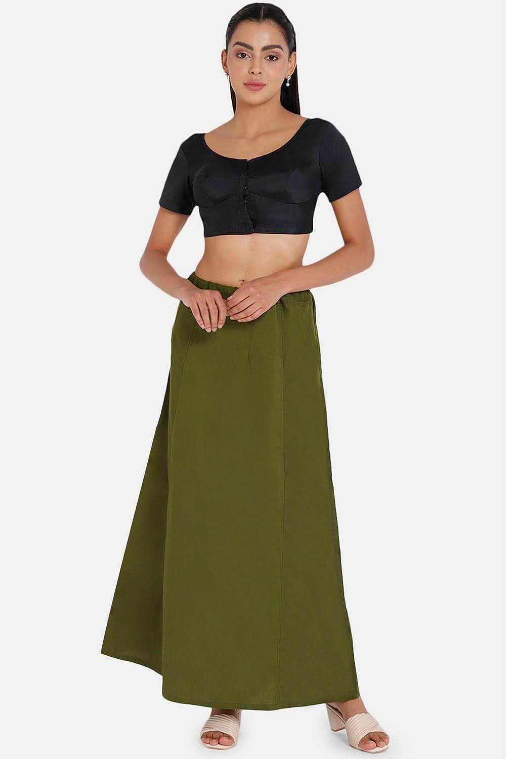 Premium 100% Cotton Saree Inskirt in Popular Colors | Naidu 6-Part Saree Hall Petticoat HC36