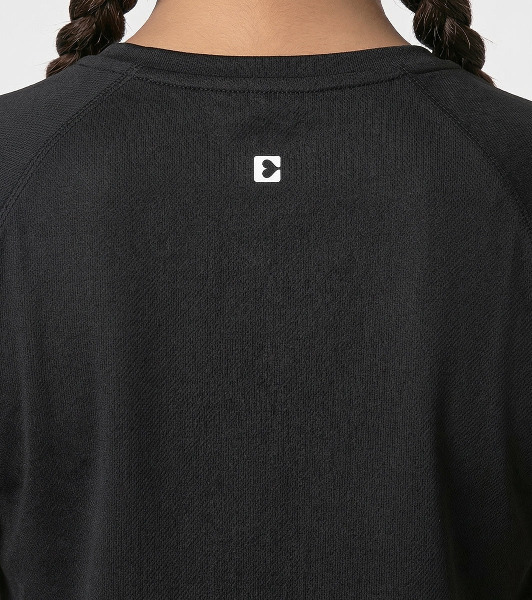 Enamor Cut N Sew Tee, Relaxed Fit, High-Low Hemline - A315 (Jet Black)