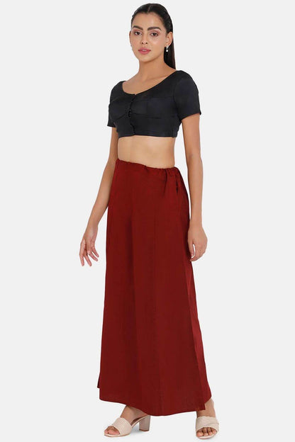 Premium 100% Cotton Saree Inskirt in Popular Colors | Naidu 6-Part Saree Hall Petticoat HC36