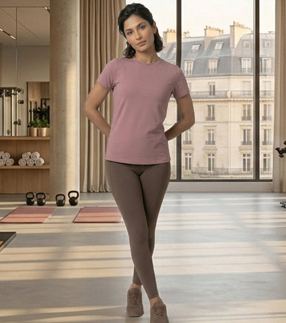 Enamor Relaxed Tee, Relaxed Fit, Round Neckline - A316 (Twilight Mauve)