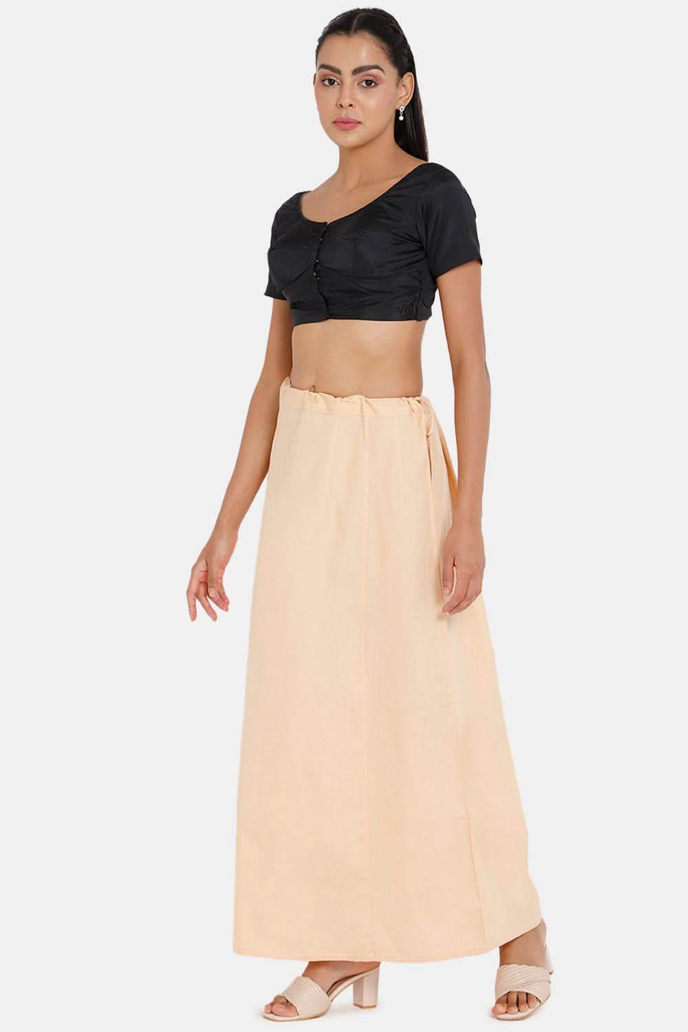Premium 100% Cotton Saree Inskirt in Popular Colors | Naidu 7-Part Saree Hall Petticoat HC40